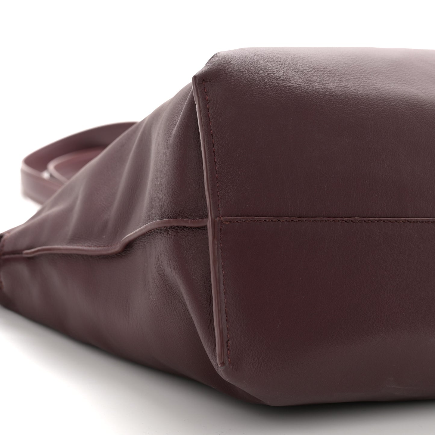 Calfskin Large Flamenco Knot Bag Dark Burgundy