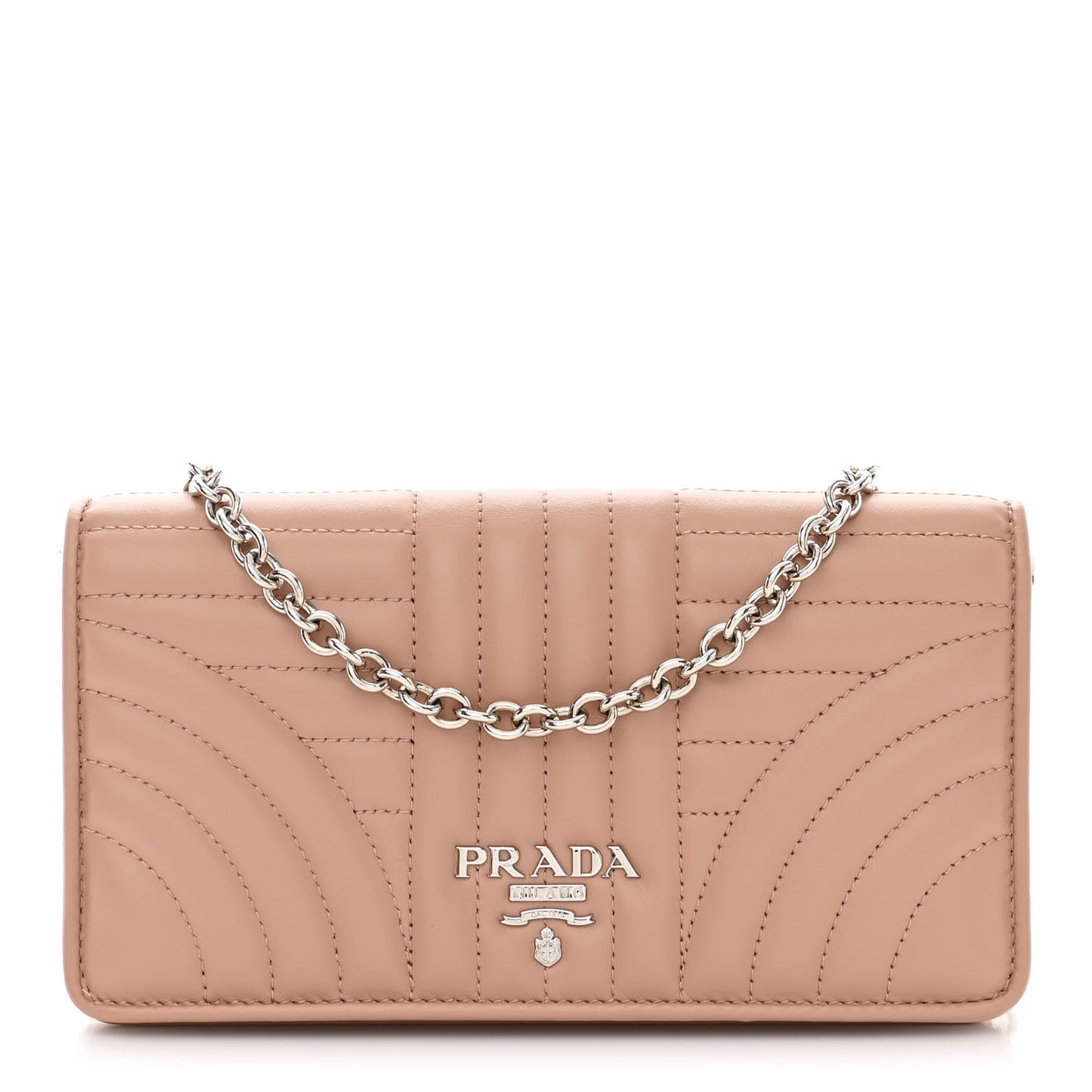 Soft Calfskin Impunture Diagramme Chain Wallet Cipria