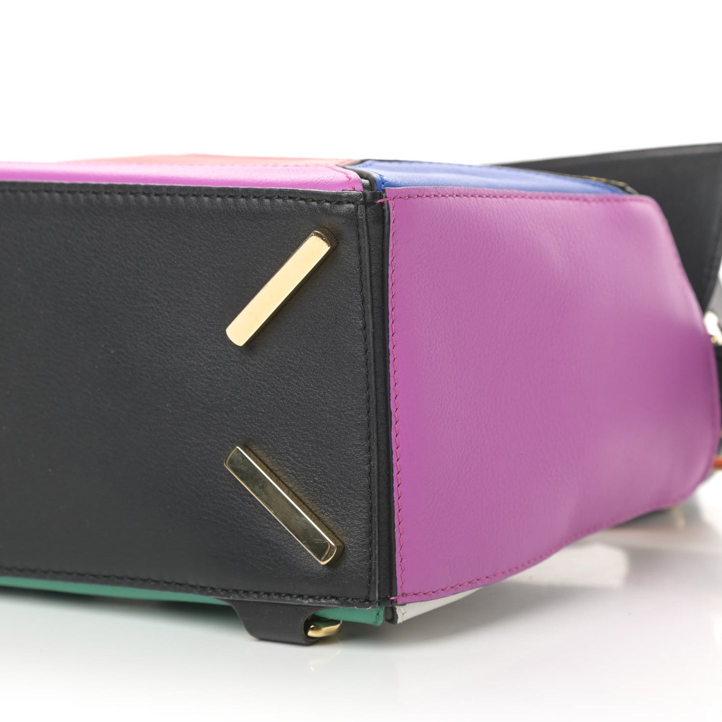 Calfskin Small Puzzle Bag Multicolor Black