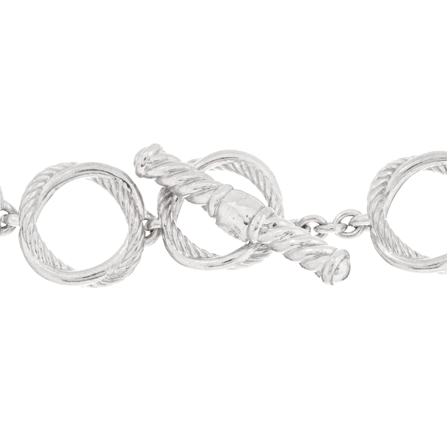 Sterling Silver Diamond Infinity Link Necklace