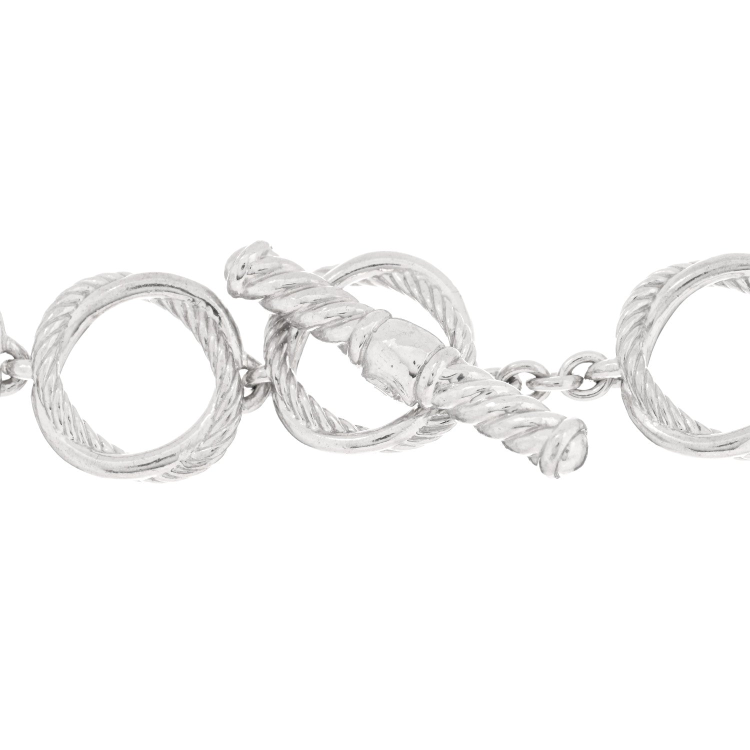 David Yurman Sterling Silver Diamond Infinity Link Necklace 3 of 3