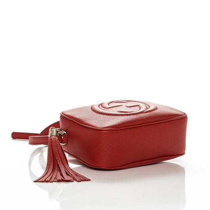 Gucci Pebbled Calfskin Small Soho Disco Bag Tabasco Red 4 of 7