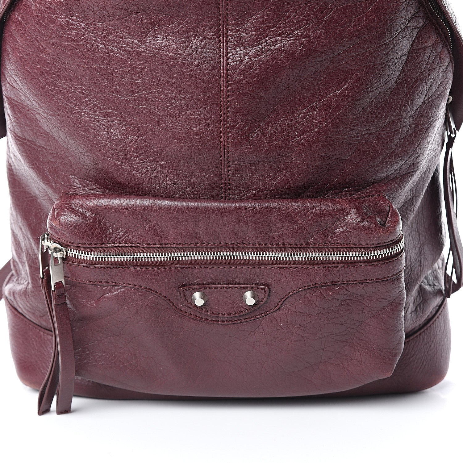 Balenciaga Agneau Classic Silver Hardware Backpack Rouge Lie De Vin 7 of 9