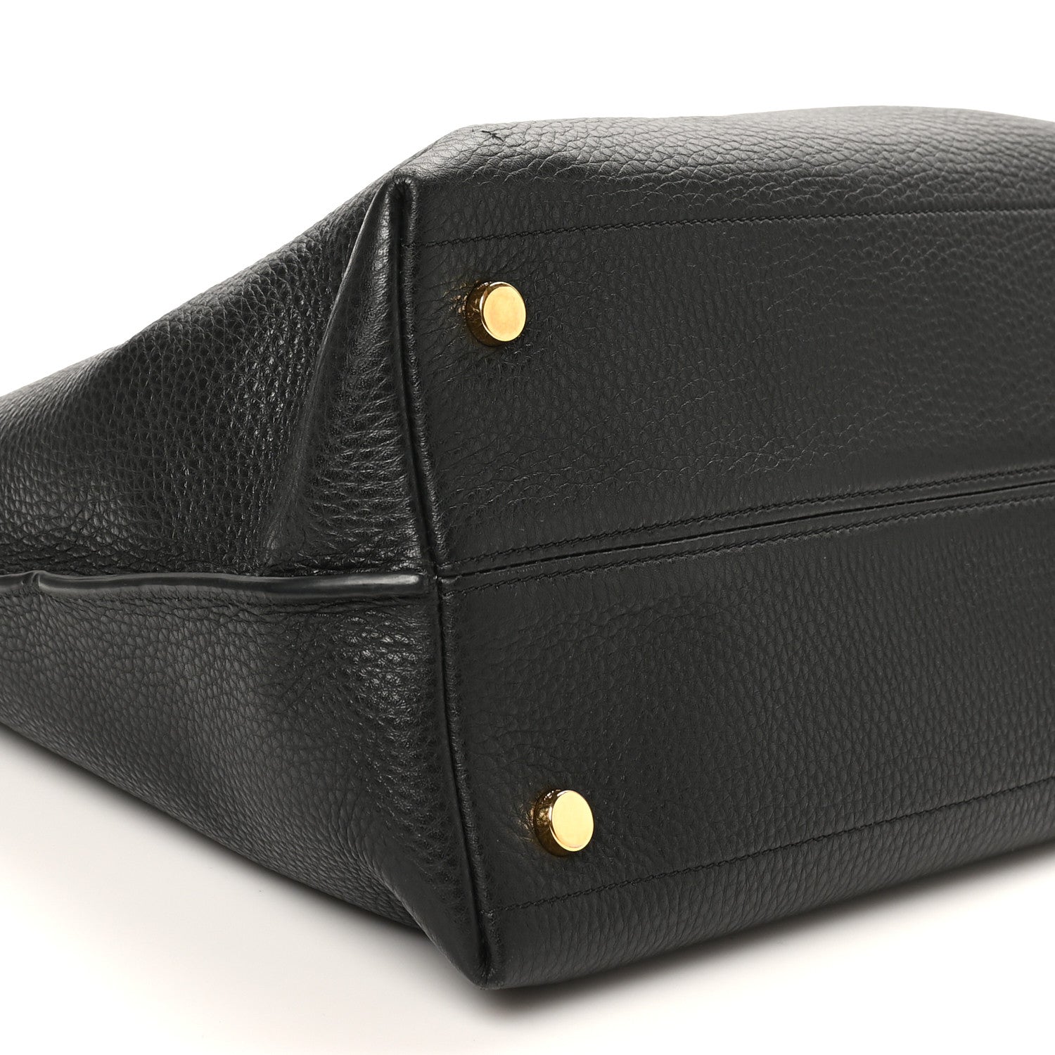 Tom Ford Pebbled Calfskin Alix Padlock Foldover Bag Black 1788711