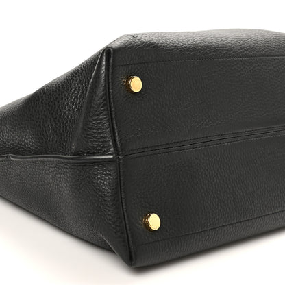 Tom Ford Pebbled Calfskin Alix Padlock Foldover Bag Black 9 of 10