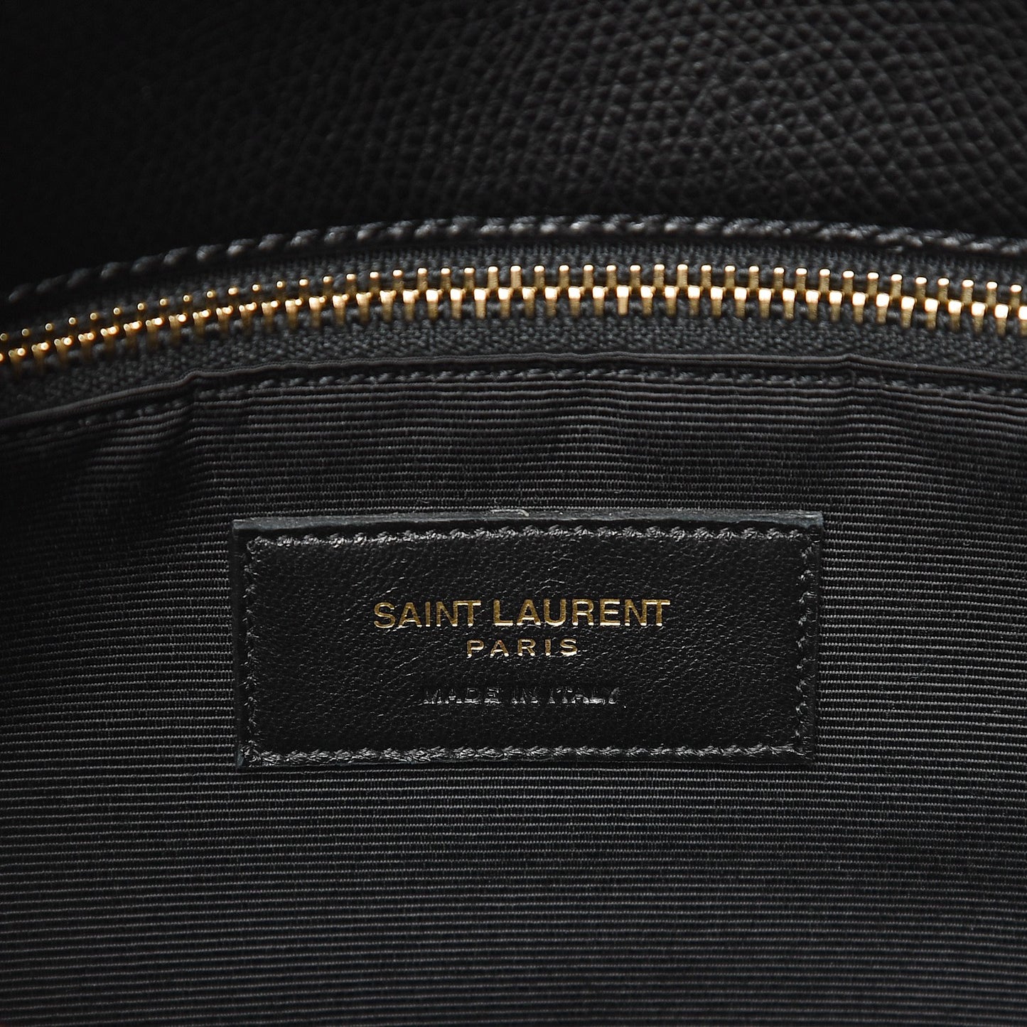 Textured Calfskin Medium Classic Monogram Universite Bag Black