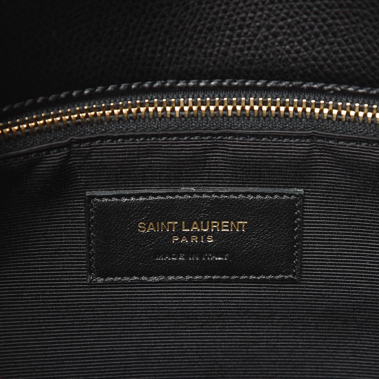 Saint Laurent Textured Calfskin Medium Classic Monogram Universite Bag Black 8 of 9
