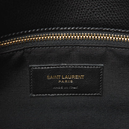Saint Laurent Textured Calfskin Medium Classic Monogram Universite Bag Black 8 of 9