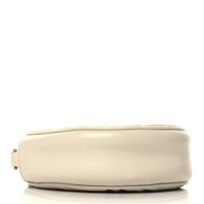 Gucci Calfskin Matelasse Mini GG Marmont Round Shoulder Bag White 4 of 10
