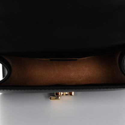 Gucci Calfskin Mini Sylvie Chain Shoulder Bag Black 5 of 6