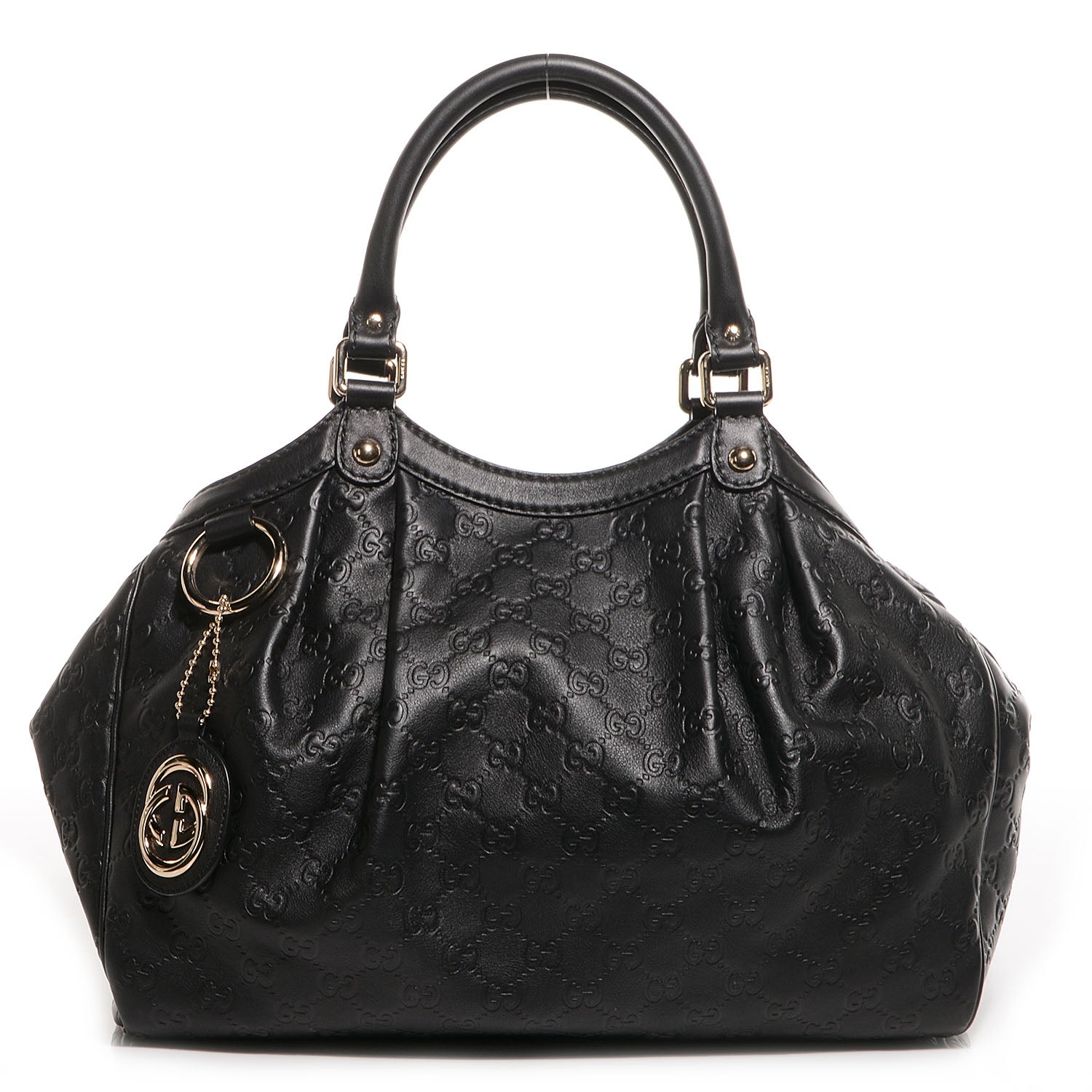 Gucci Guccissima Medium Sukey Tote Black 1 of 7