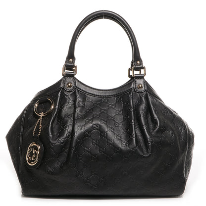 Gucci Guccissima Medium Sukey Tote Black 1 of 7