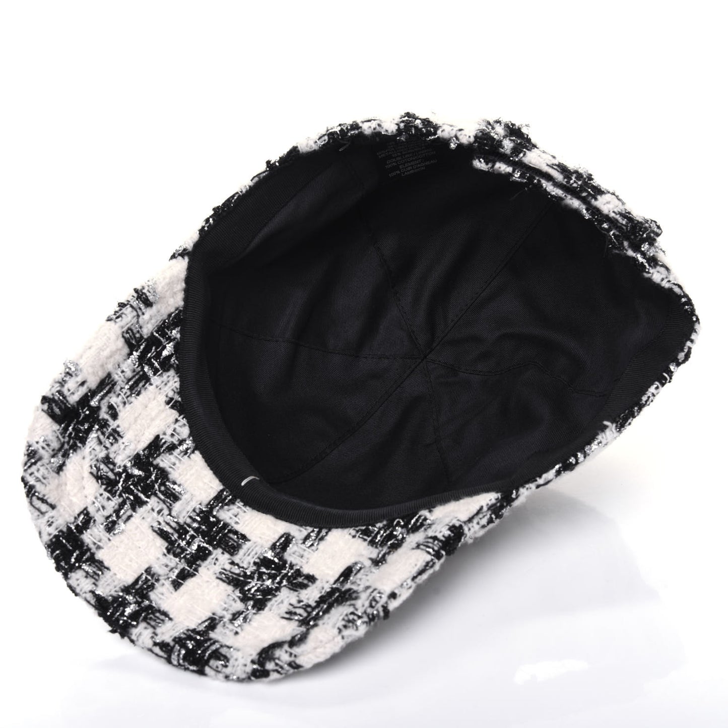 Tweed CC Cap Hat M Black White