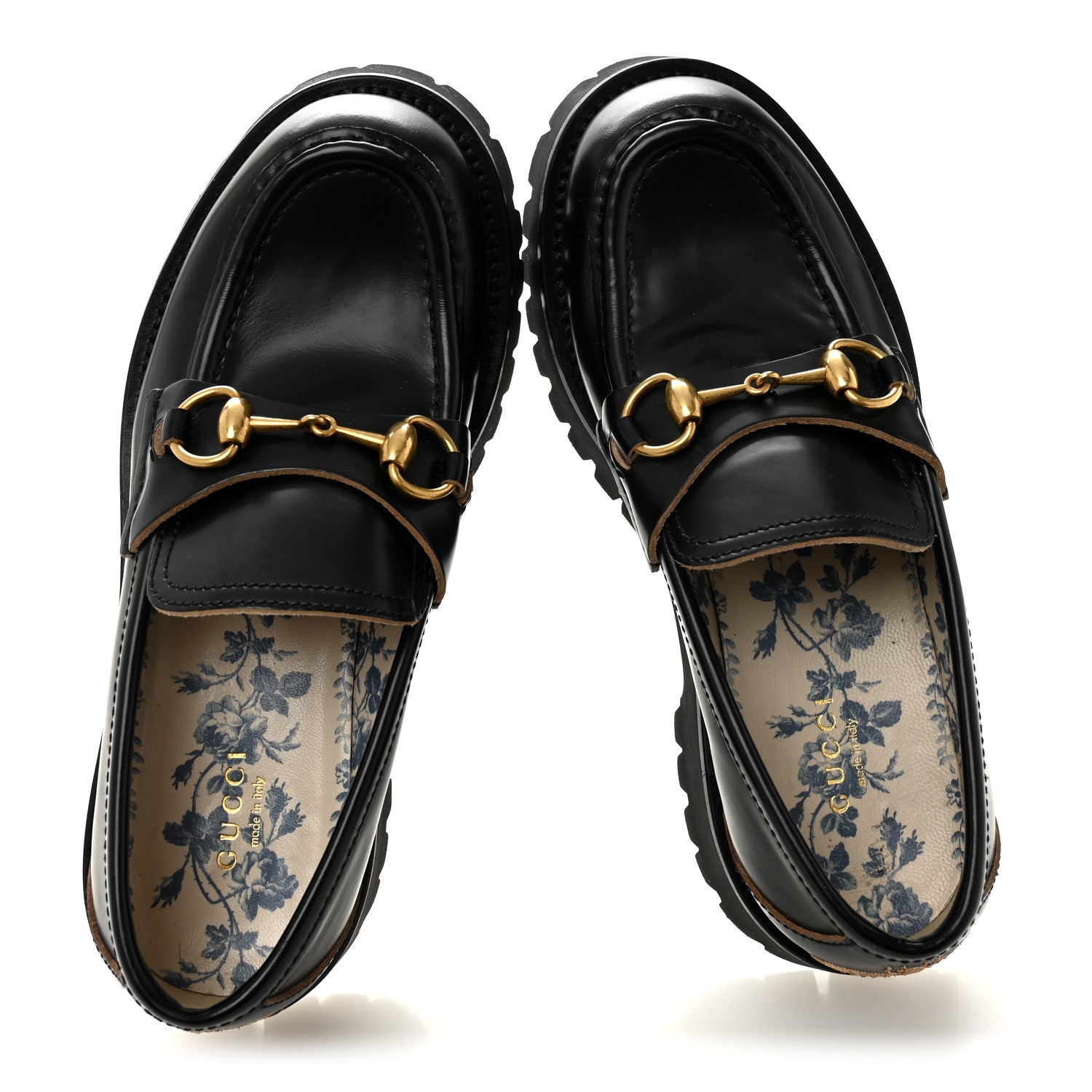 Gucci Cordovan Lux Womens Harald Horsebit 25mm Platform Loafers 37 Black 2 of 10