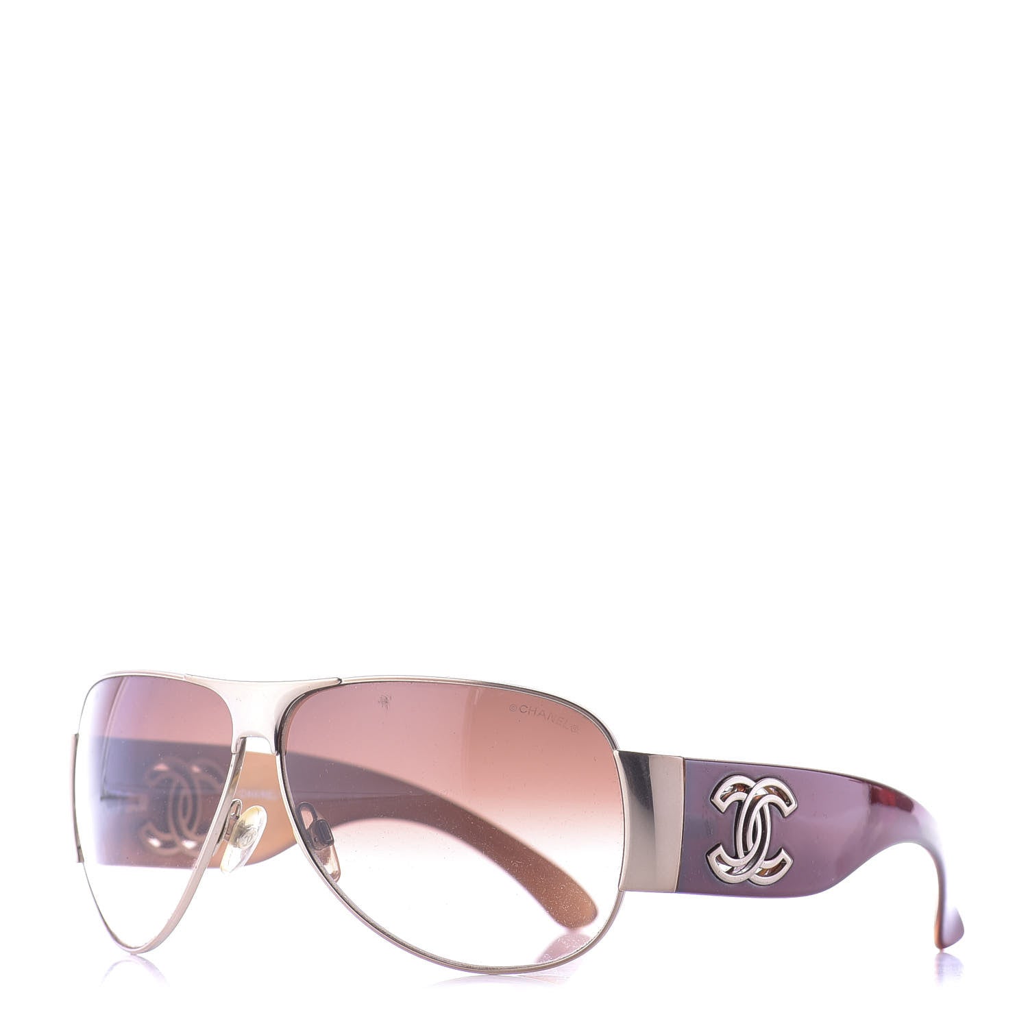 Chanel Aviator CC Sunglasses 4153 Brown 1 of 10