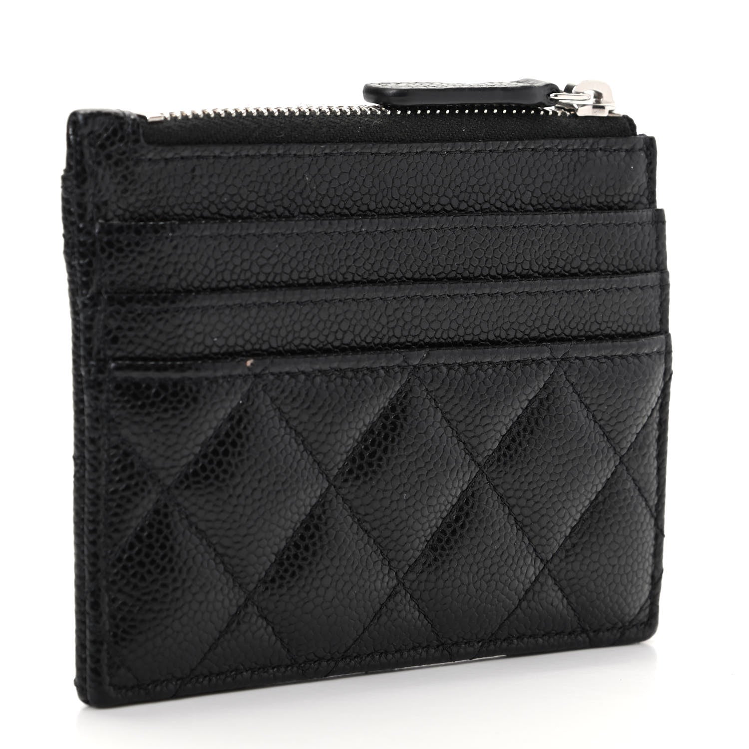 Chanel Caviar Quilted CC Zip Card Holder Black 6 of 16