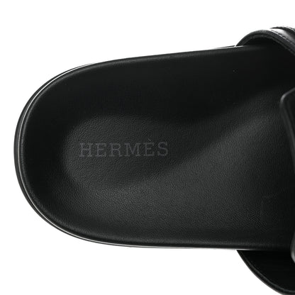 Hermes Calfskin Womens Empire Sandals 37 Black 7 of 11