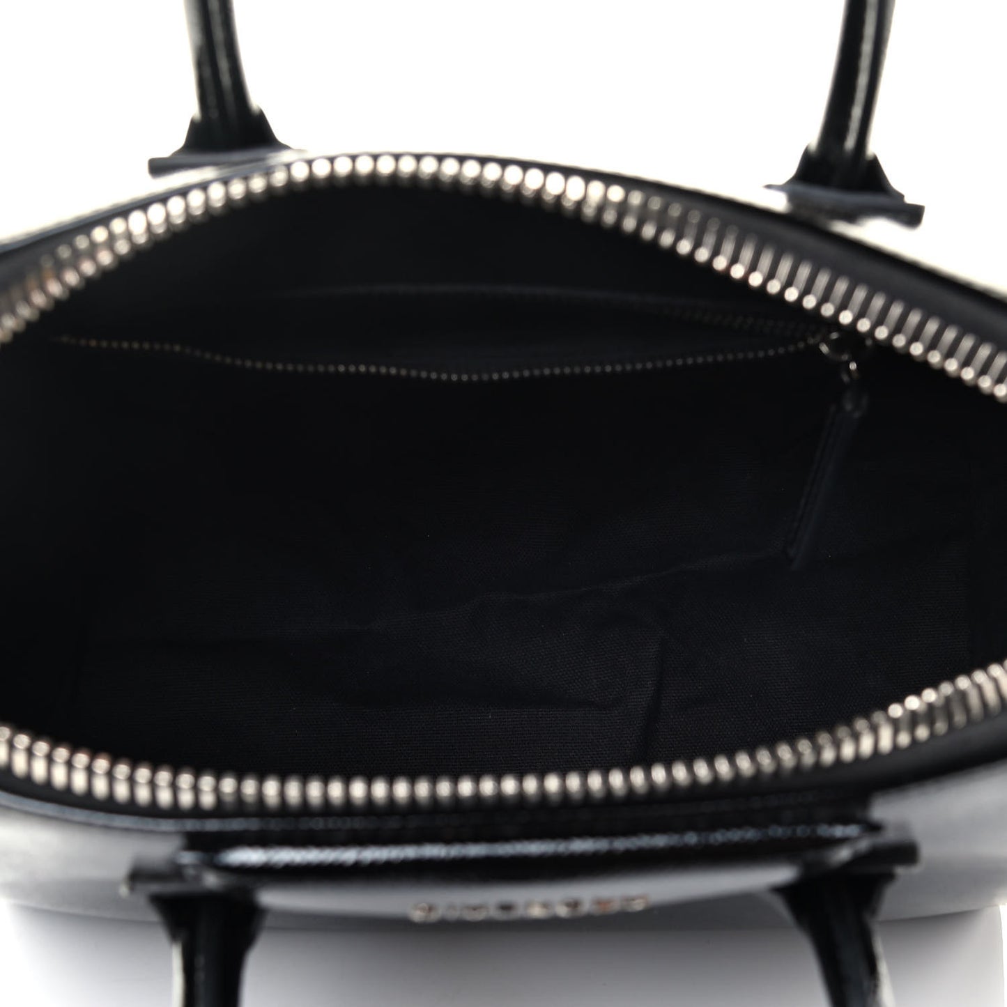Textured Patent Calfskin Small Antigona Black