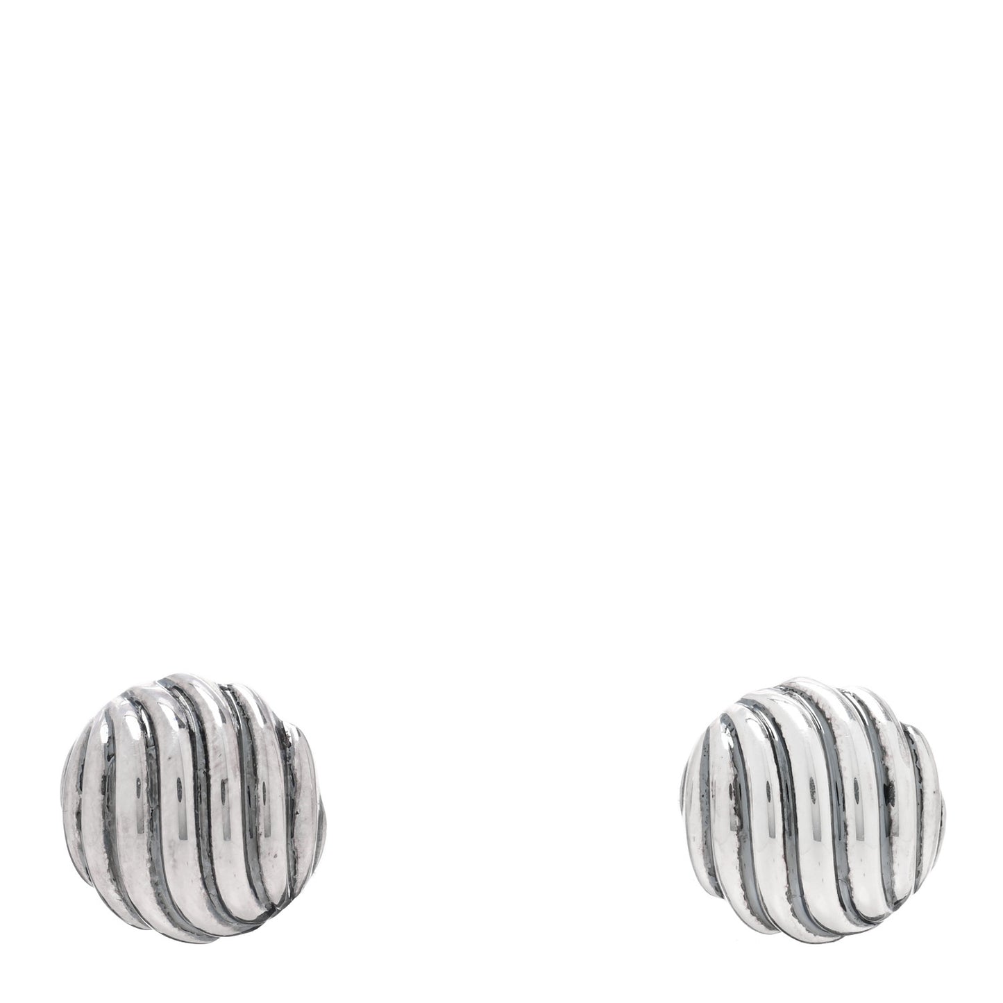 Sterling Silver 13mm Sculpted Cable Stud Earrings