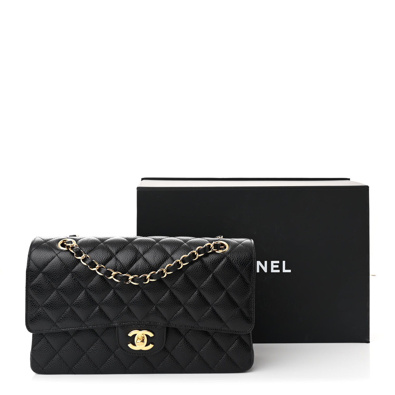 Chanel Caviar Quilted Medium Double Flap Black 11 of 11