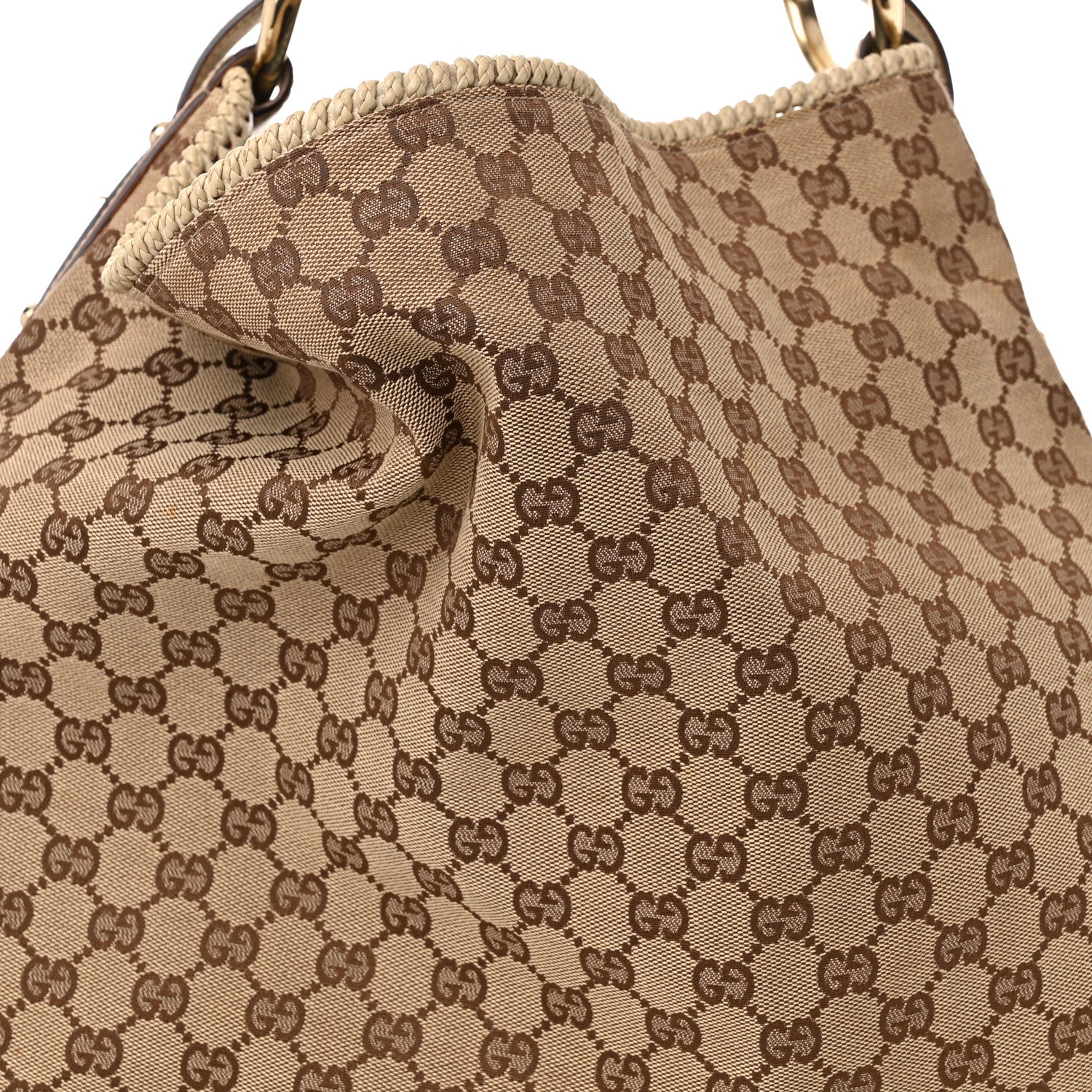 Gucci Monogram Large Horsebit Chain Hobo Off White 8 of 13