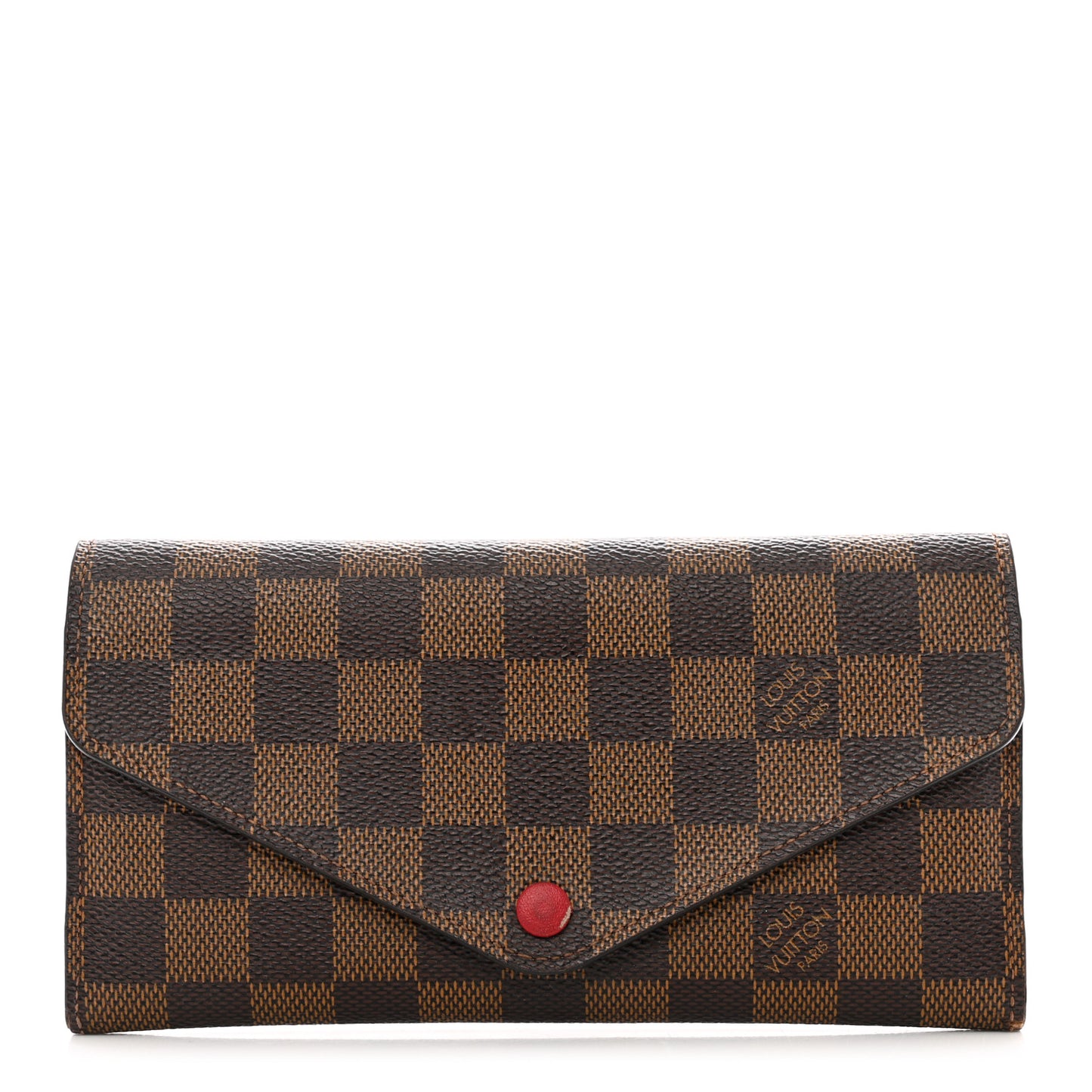 Damier Ebene Josephine Wallet Red
