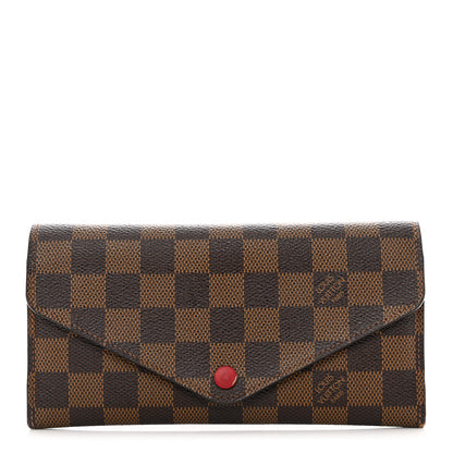 Louis Vuitton Damier Ebene Josephine Wallet Red 1 of 12