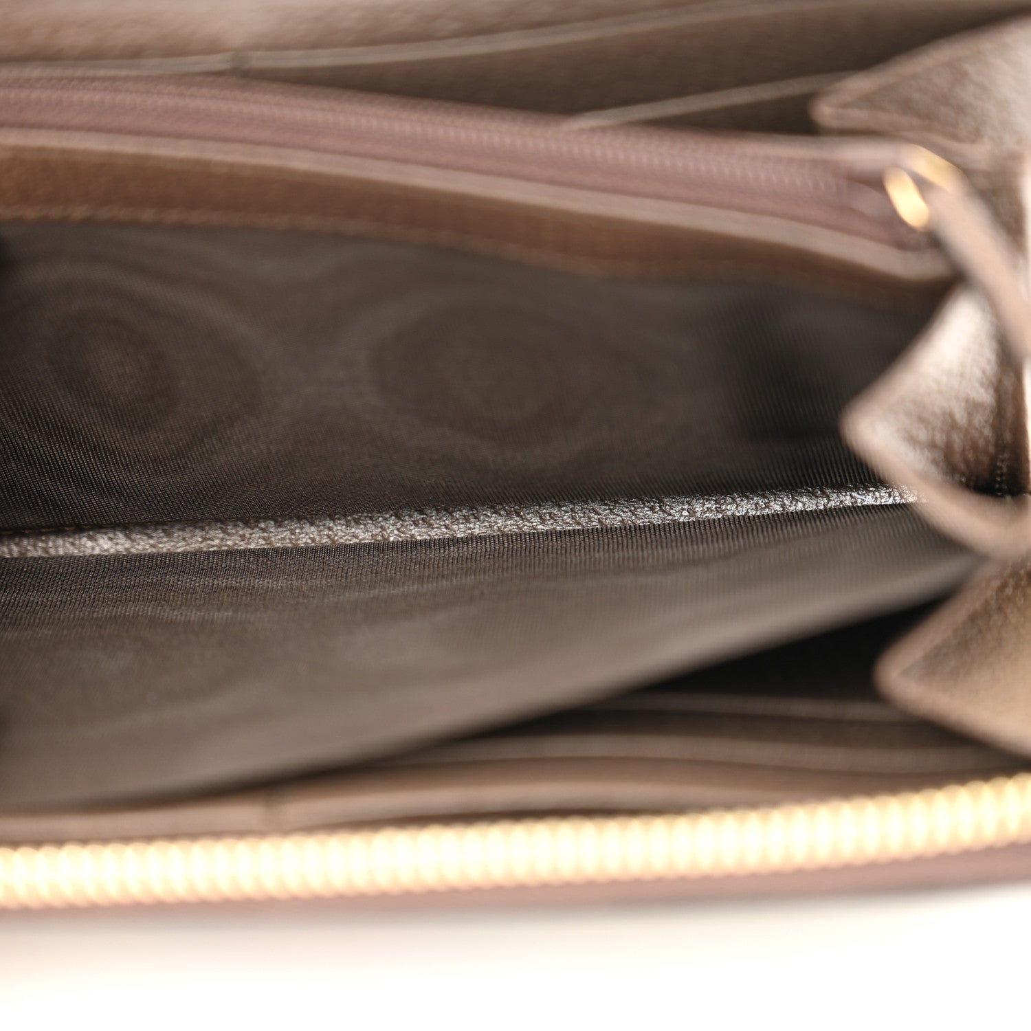 Gucci GG Supreme Monogram Web Ophidia Zip Around Wallet Brown 6 of 9
