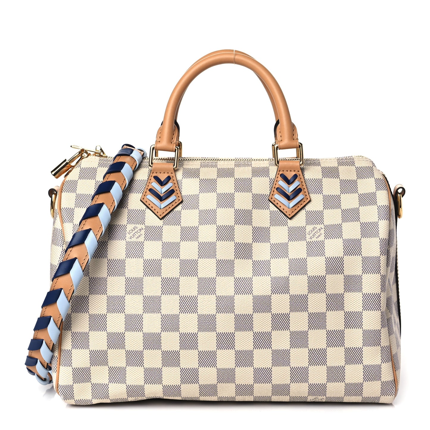 Damier Azur Braided Speedy Bandouliere 30 Blue