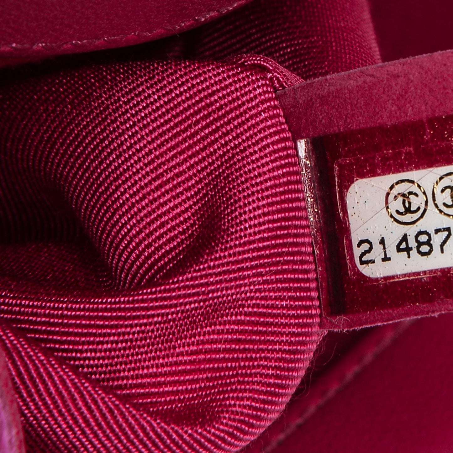 Velvet Quilted Medium Boy Flap Fuchsia
