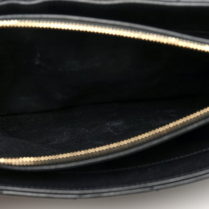 Chanel Lambskin Chevron Quilted Envelope Clutch Black 7 of 10