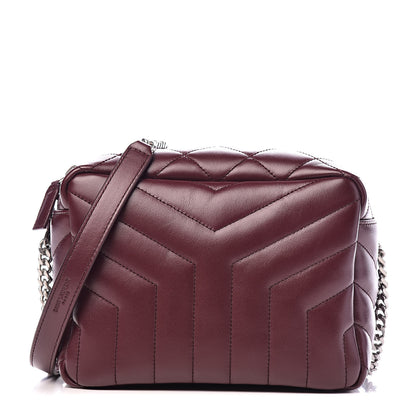 Saint Laurent Calfskin Y Quilted Monogram Small Loulou Bowling Bag Rouge Legion 1 of 9