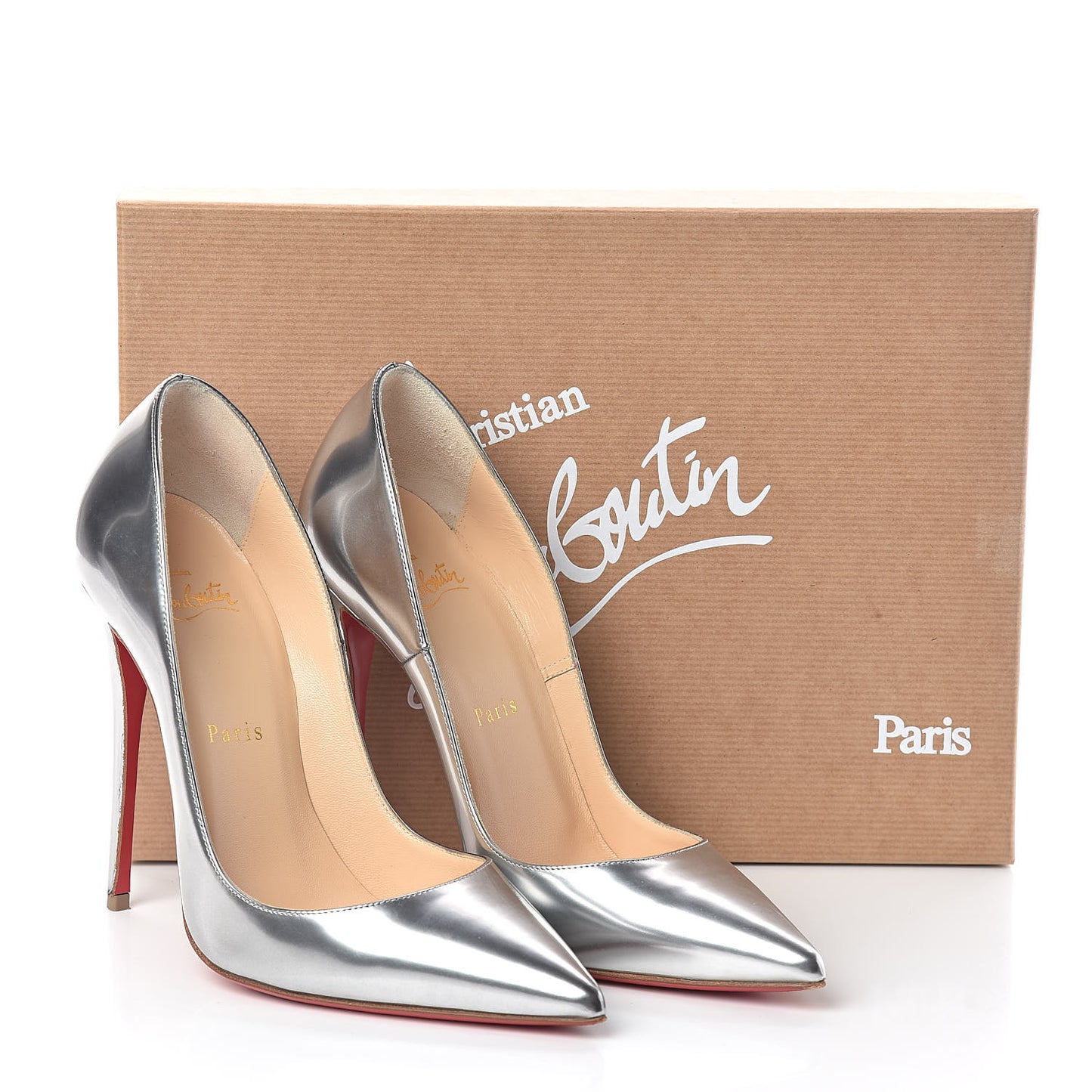 Metallic Calfskin So Kate 120 Pumps 37 Silver