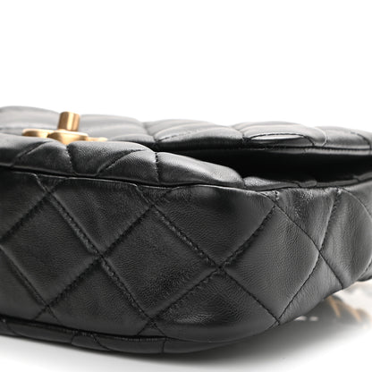 Chanel Lambskin Quilted Small Lacquered Chain Flap Black 10 of 11