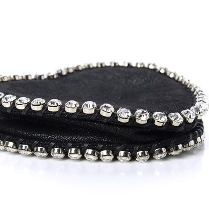 Stella McCartney Shaggy Deer Crystal Falabella Heart Crossbody Bag Black 6 of 9