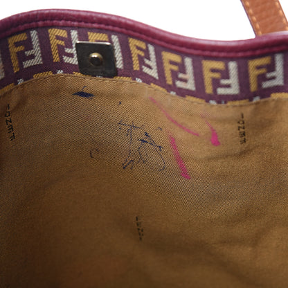 Fendi Zucchino Vitello Shopping Tote Amarena Ocra 8 of 18
