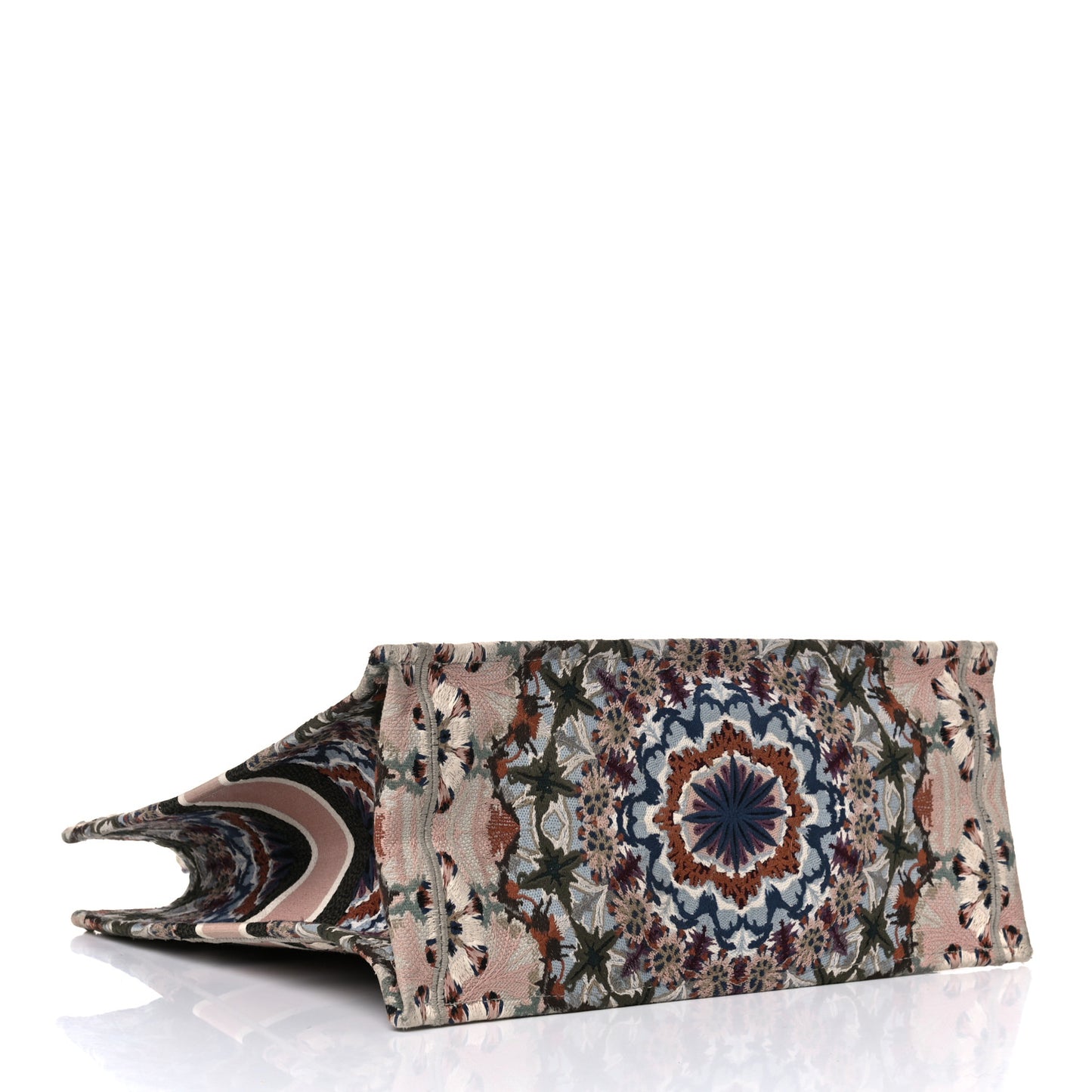 Canvas Embroidered KaleiDioroscopic Book Tote Multicolor