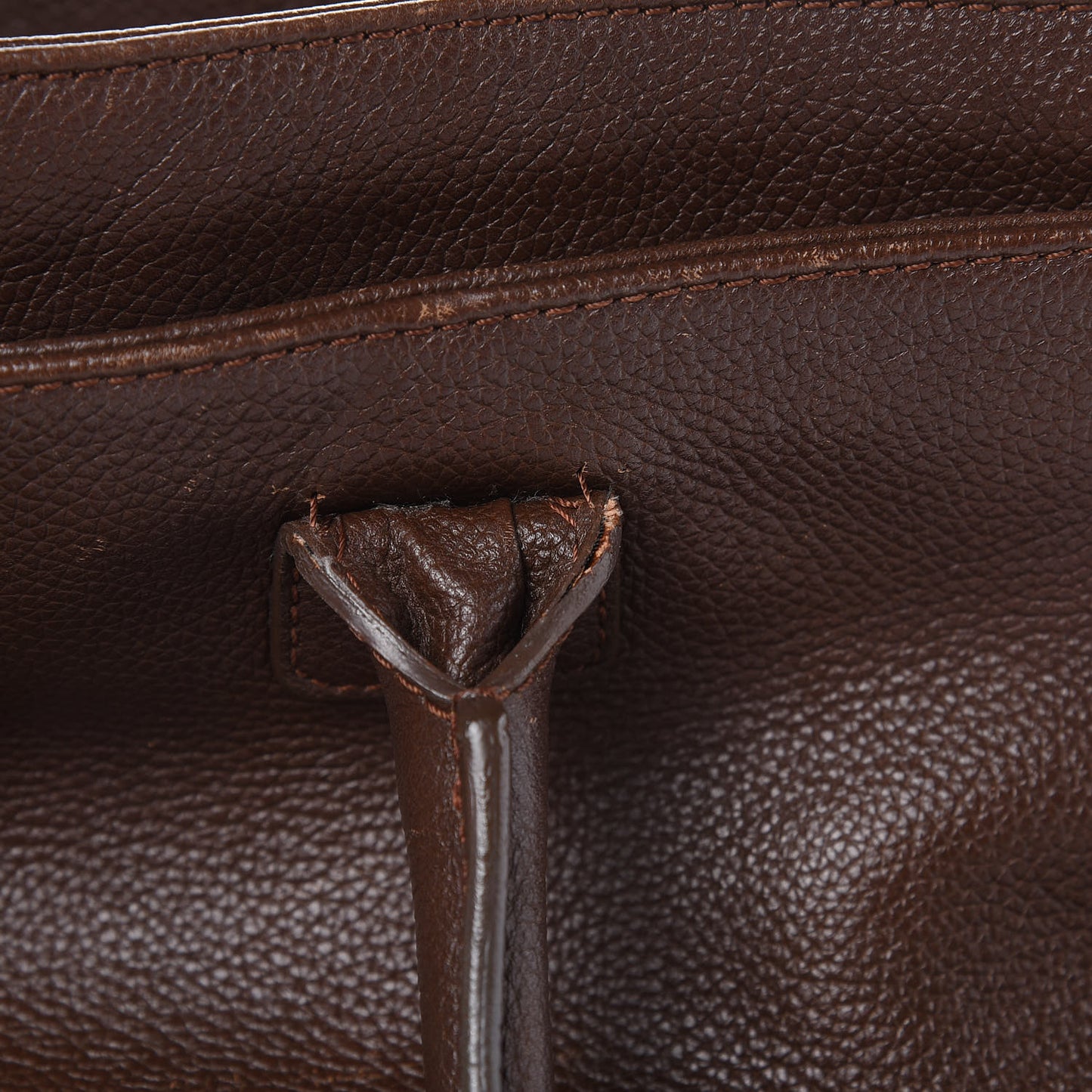 Calfskin Cerf Executive Shopper Tote Brown