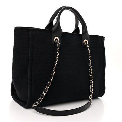 Chanel Mixed Fibers Small Deauville Tote Black 4 of 11