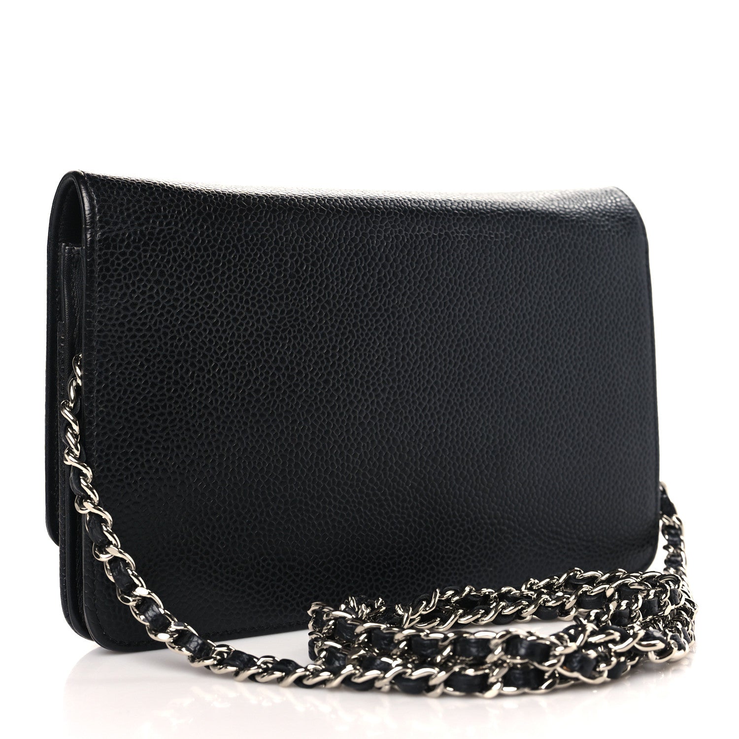 Chanel Caviar Timeless CC Wallet on Chain WOC Black 3 of 10