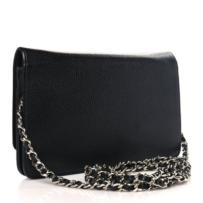 Chanel Caviar Timeless CC Wallet on Chain WOC Black 3 of 10