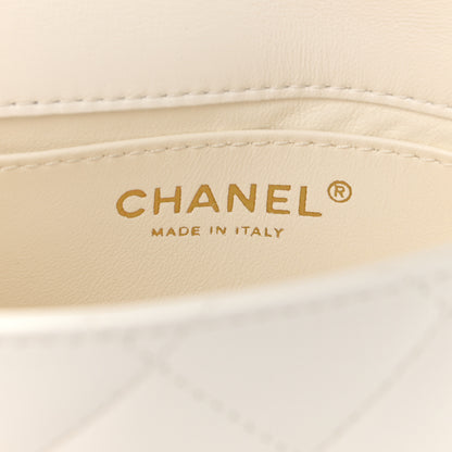 Chanel Lambskin Quilted Mini Heart Charms Flap White 6 of 13