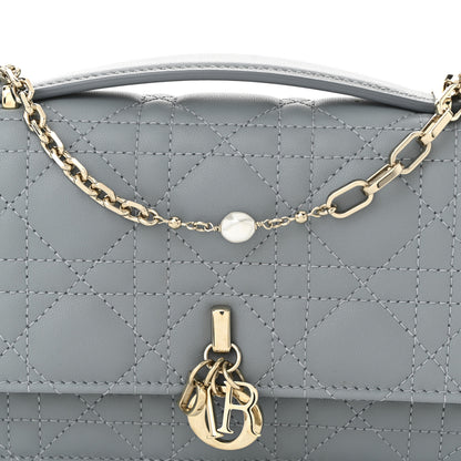 Christian Dior Lambskin Cannage Mini My Dior Top Handle Clutch Cloud Blue 8 of 11