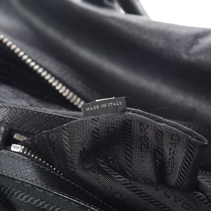 Prada Saffiano Duffle Travel Bag Black 7 of 18