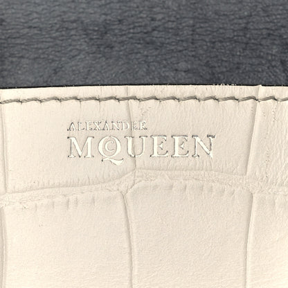 Alexander McQueen Calfskin Crocodile Embossed Mini Heroine 21 Black White 6 of 12