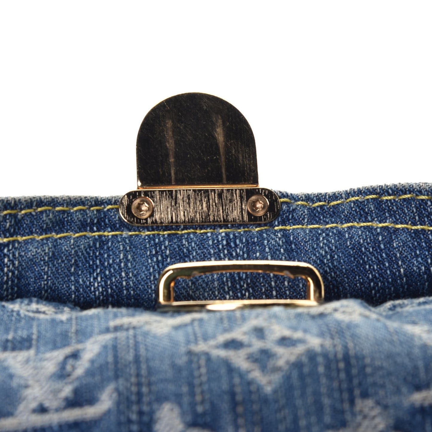 Monogram Denim Mini Pleaty Blue