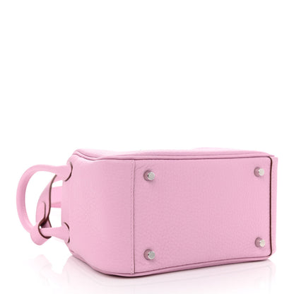 Hermes Taurillon Clemence Mini Lindy 20 Mauve Sylvestre 4 of 11