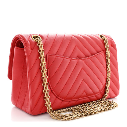 Chanel Calfskin Chevron Quilted 2.55 Reissue 225 Flap Red 3 of 12