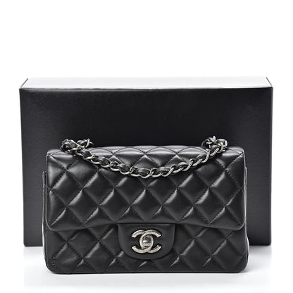 Chanel Lambskin Quilted Mini Rectangular Flap Black 11 of 11