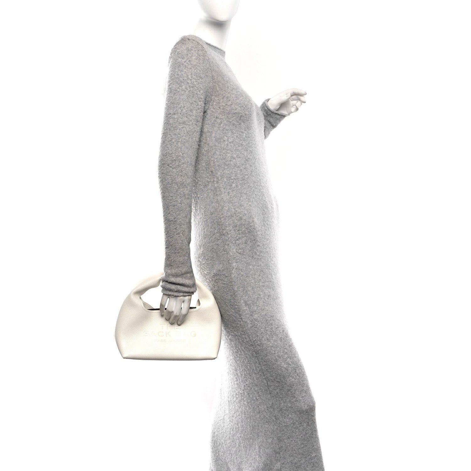Marc Jacobs Grained Calfskin Mini The Sack Bag White 2 of 11